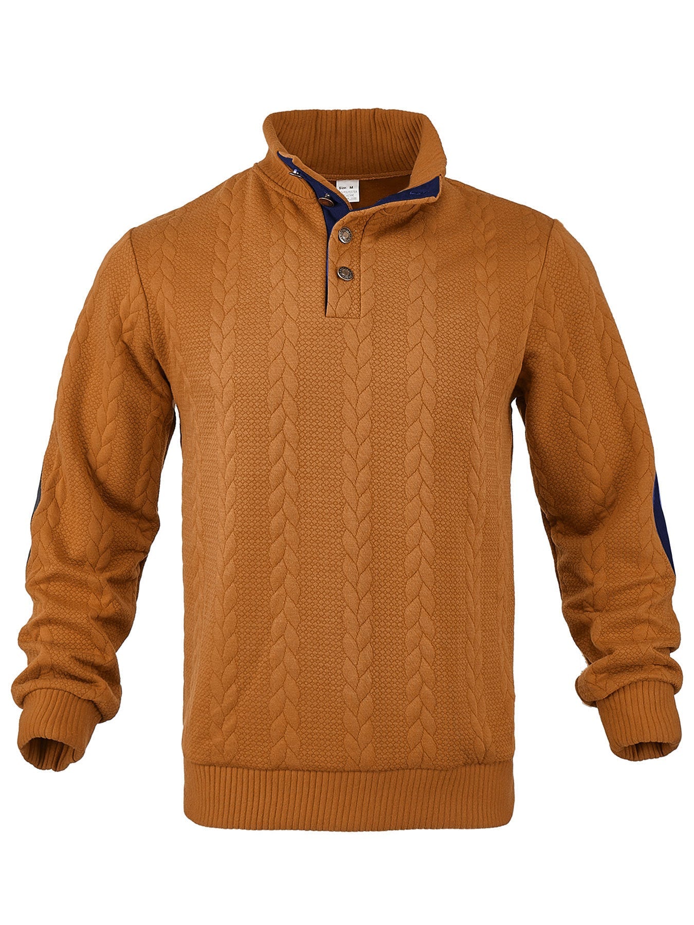 Herren Strickpullover mit hohem Kragen und Muster