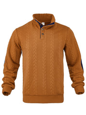 Herren Strickpullover mit hohem Kragen und Muster