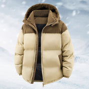 Warme Herren Winterjacke mit Kapuze