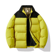 Gefütterte Herren Steppjacke mit hohem Kragen