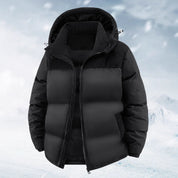 Warme Herren Winterjacke mit Kapuze