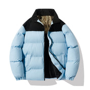 Gefütterte Herren Steppjacke mit hohem Kragen