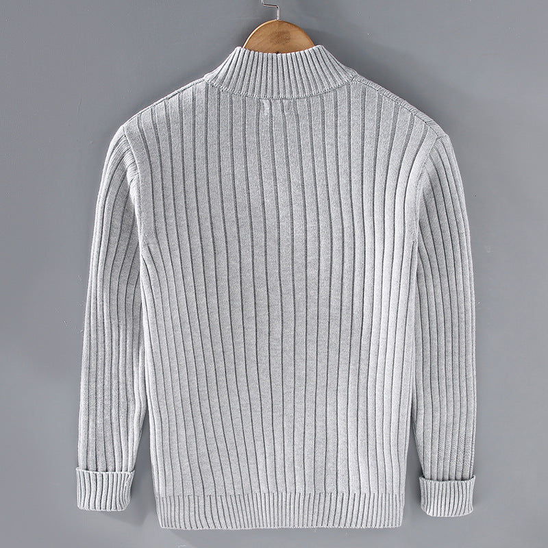 Stilvoller Herren Rippstrickjacke