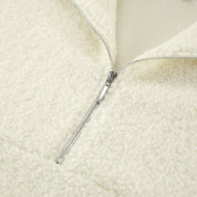Übergroßer Damen Half-Zip Pullover