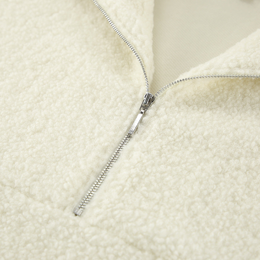 Übergroßer Damen Half-Zip Pullover