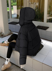 Puffer Winterjacke Kapuze