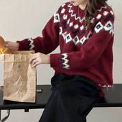 Damen Scandi Rollkragenpullover