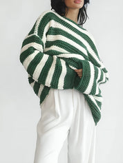 Gestreifte Oversized Pullover