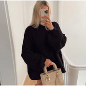 Damen übergroßer Strickpullover