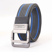 Gestreifter Canvas Ringgürtel
