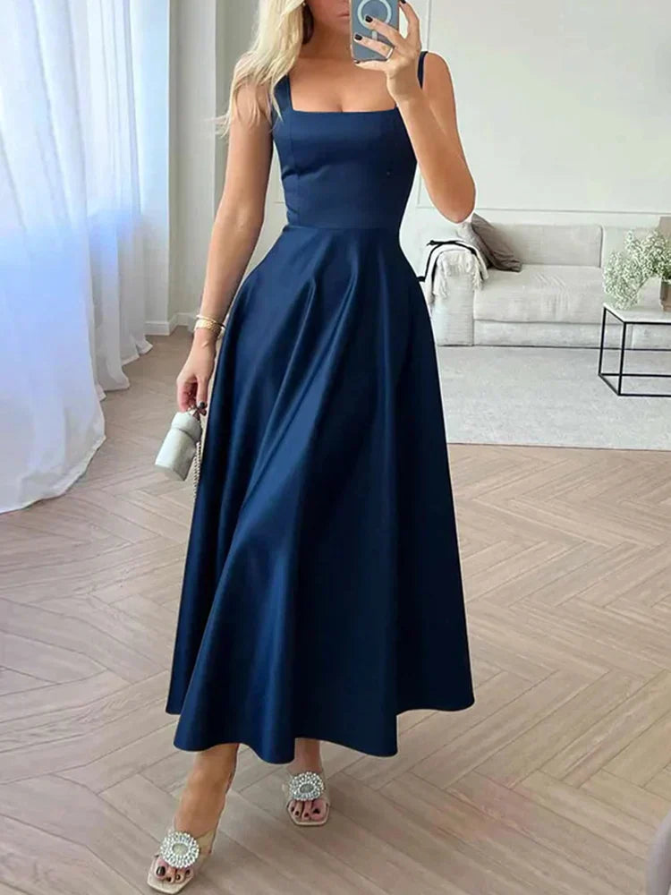 Elegantes Quadratisches Maxikleid