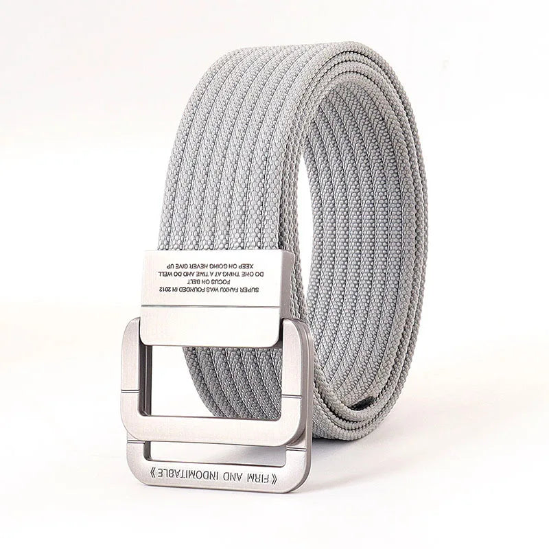 Gestreifter Canvas Ringgürtel