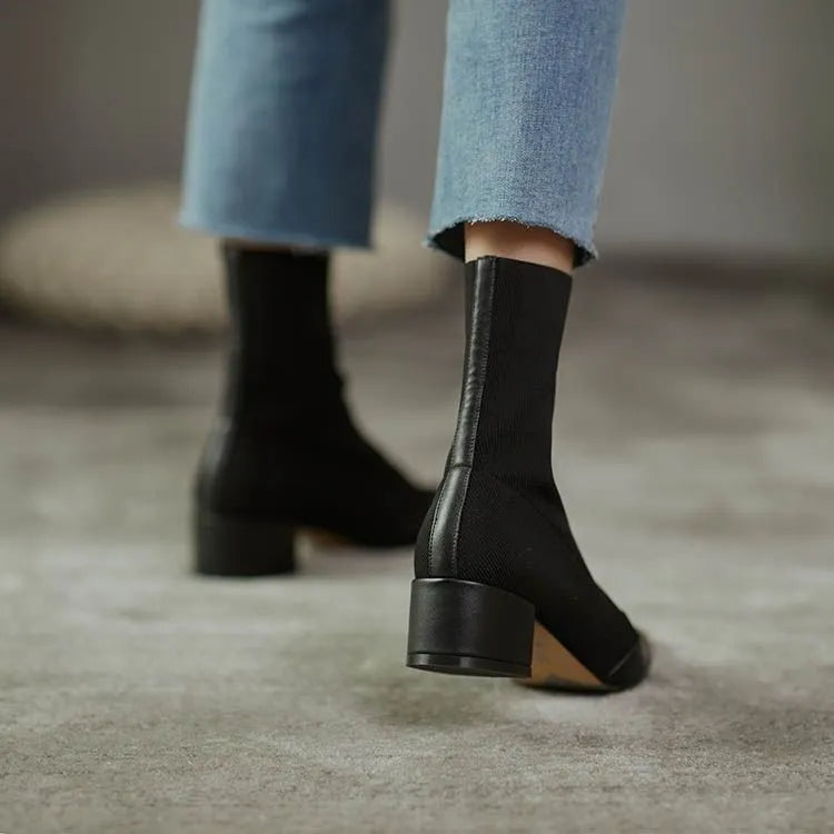 Moderne Knitted Sock-Stiefel
