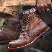 Herren Retro Schnürstiefel