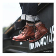 Herren Retro Schnürstiefel
