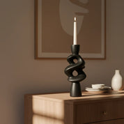 Skulp - Skulpturale Vase in Schwarz