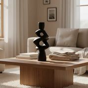 Skulp - Skulpturale Vase in Schwarz
