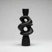 Skulp - Skulpturale Vase in Schwarz