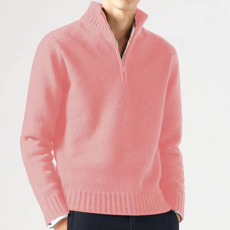 Herren Zip-Up Strickpullover
