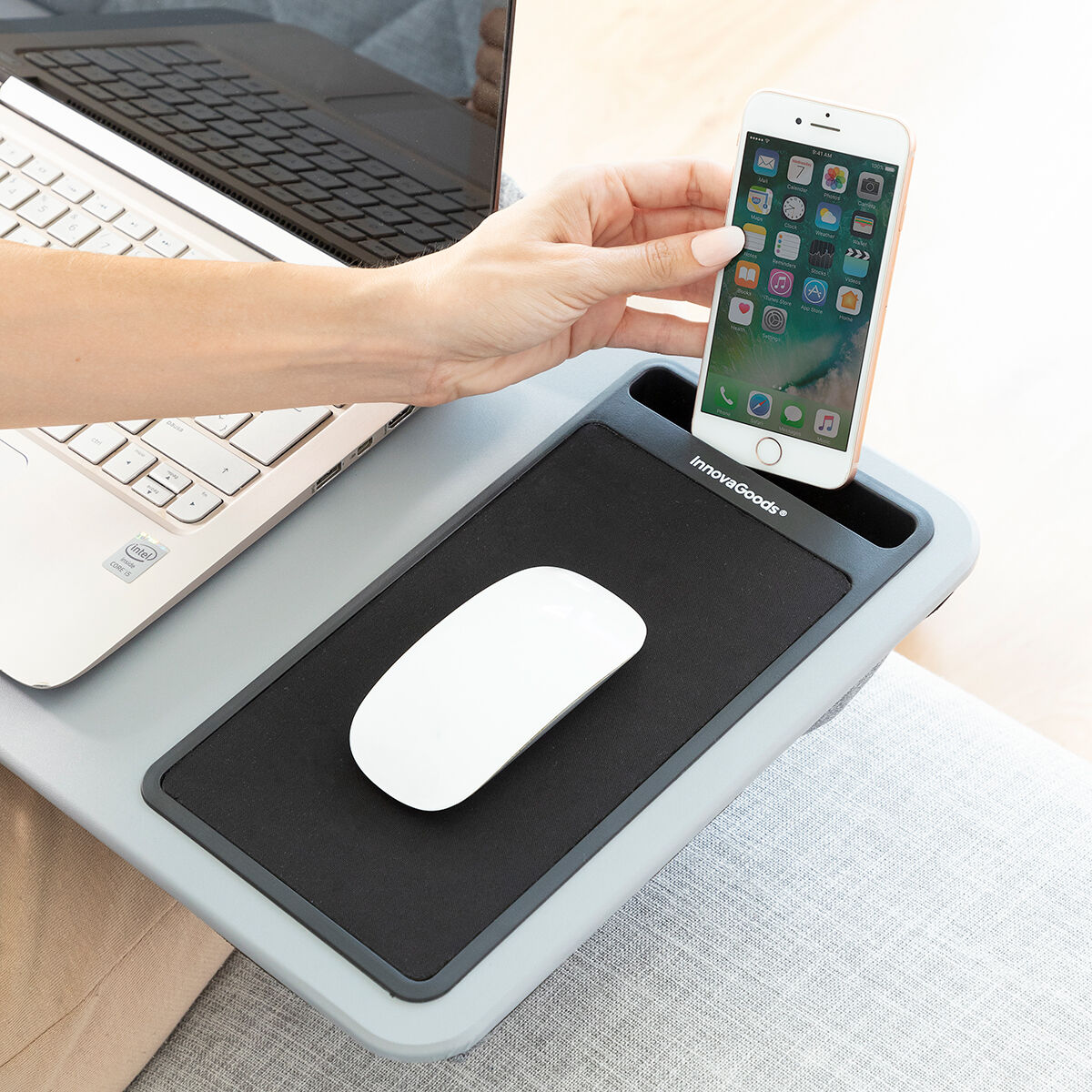 Innova Laptop-Tisch mit XL-Kissen Deskion