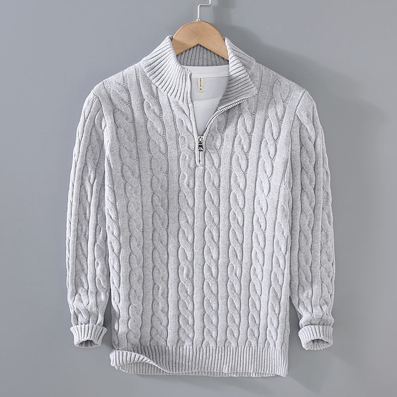 Gestrickter Pullover mit Reißverschluss