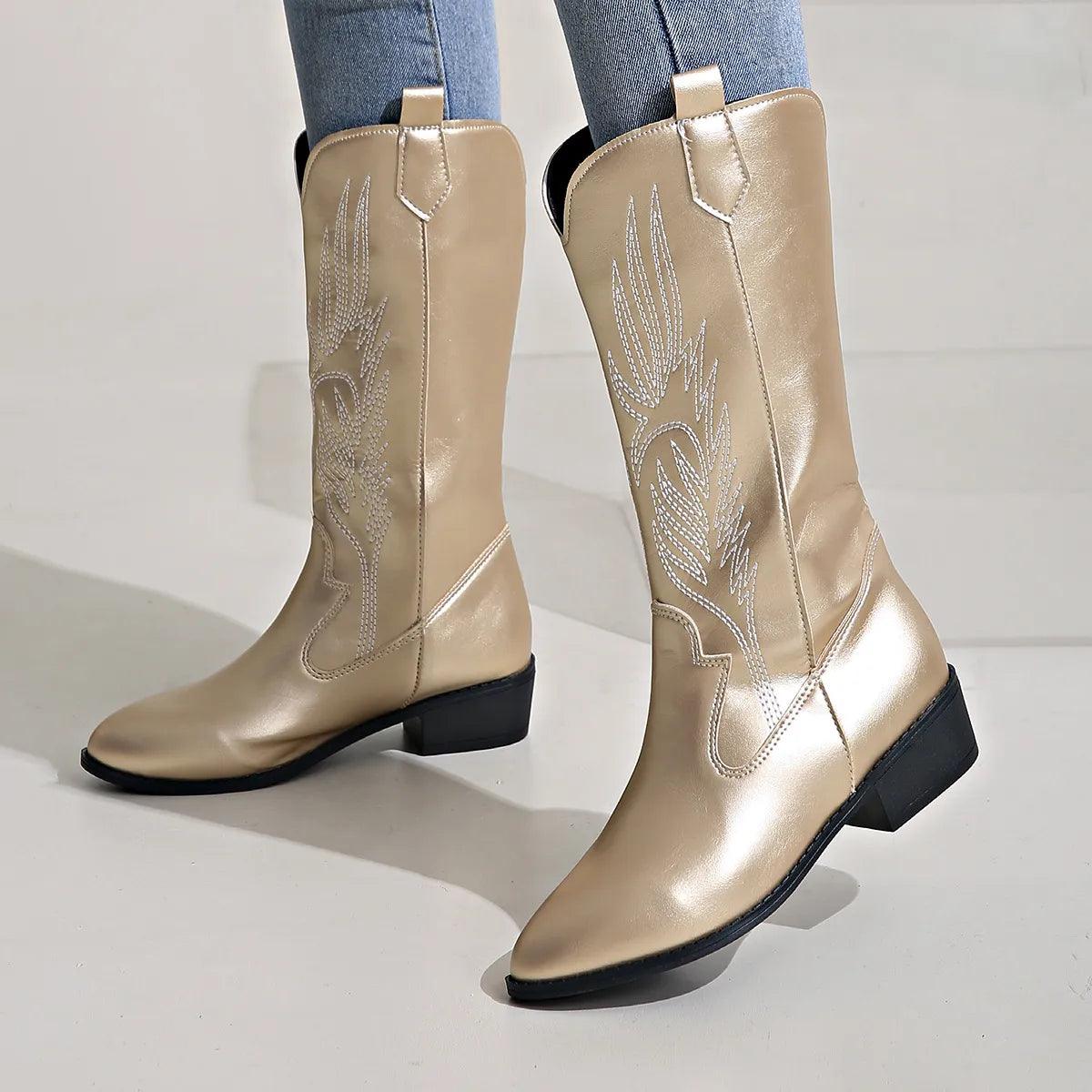 Moderne Damen Cowboystiefel