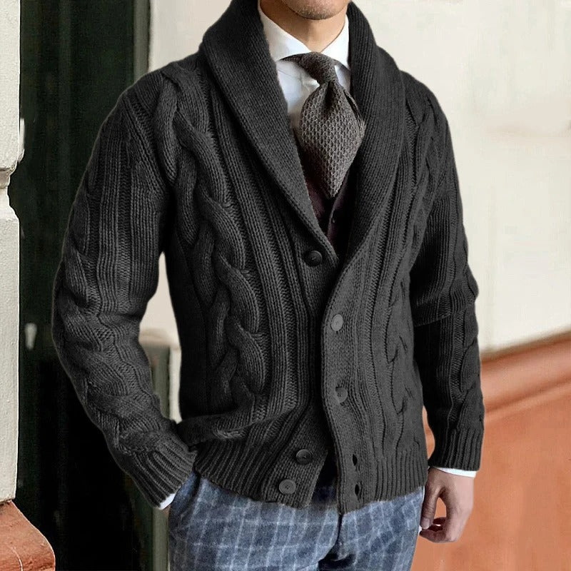 Gestrickte Herren Strickjacke