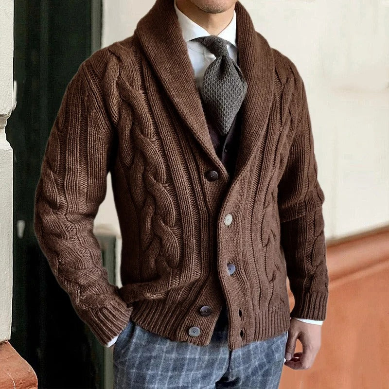 Gestrickte Herren Strickjacke