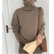 Damen Herbst und Winter Rollkragenpullover