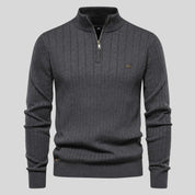 Pullover mit halbem Reißverschluss