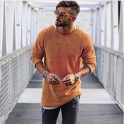 Herren Lange Strickpullover Sweatshirt