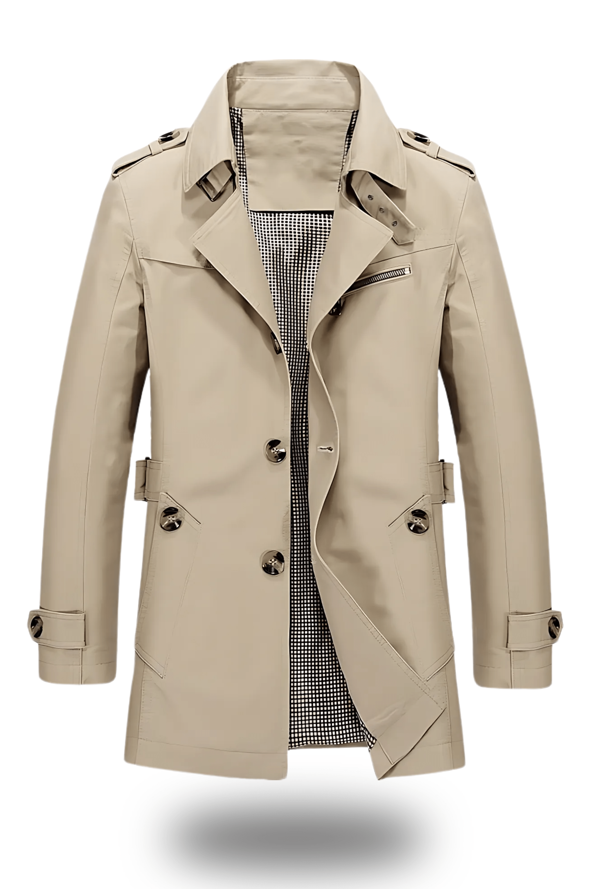 Klassischer Reverskragen Trenchcoat