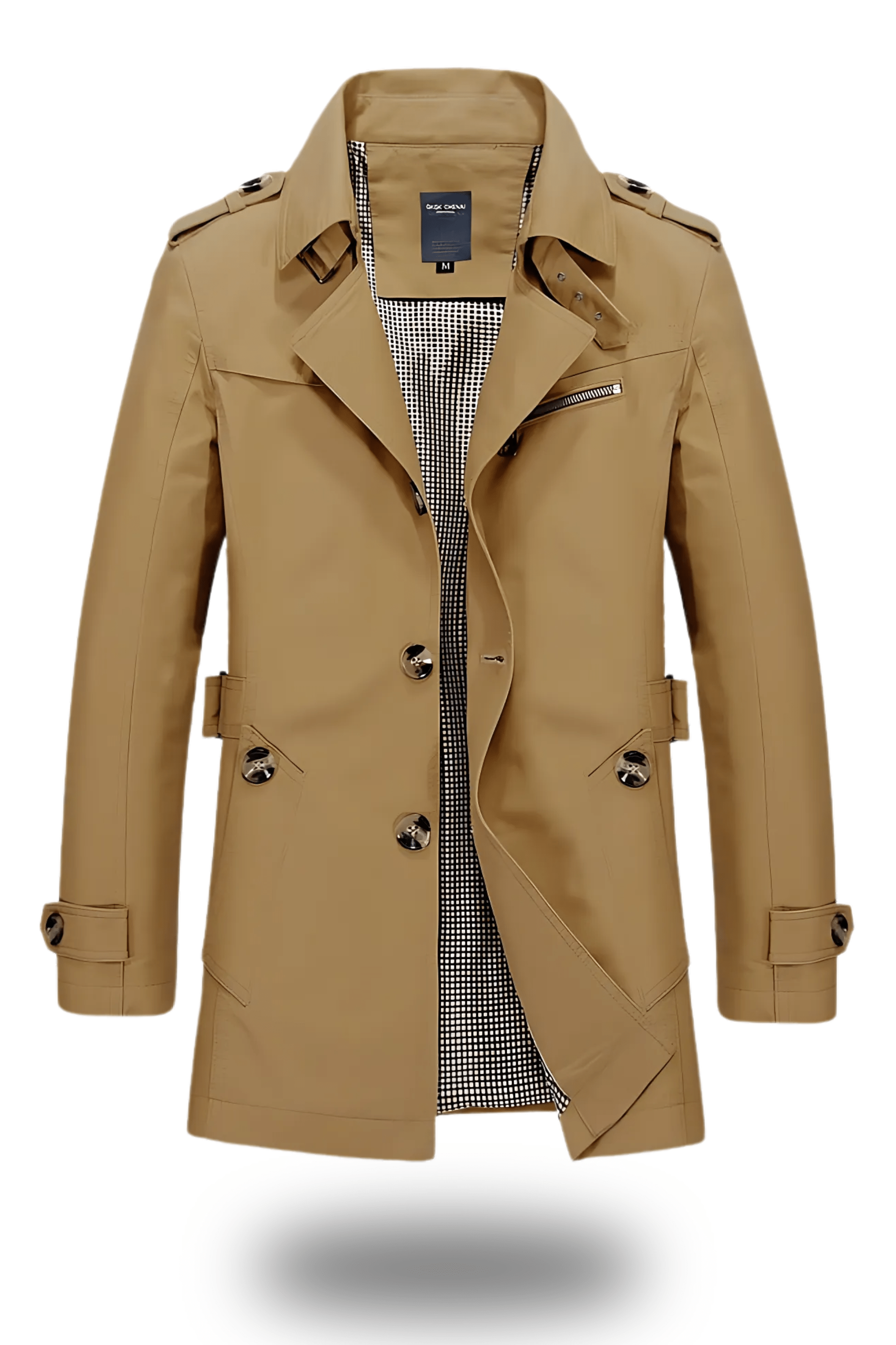 Klassischer Reverskragen Trenchcoat