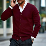 Eleganter Baumwollcardigan mit Knopfleiste