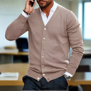 Eleganter Baumwollcardigan mit Knopfleiste