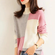 Farbblock Damen Pullover