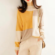 Farbblock Damen Pullover
