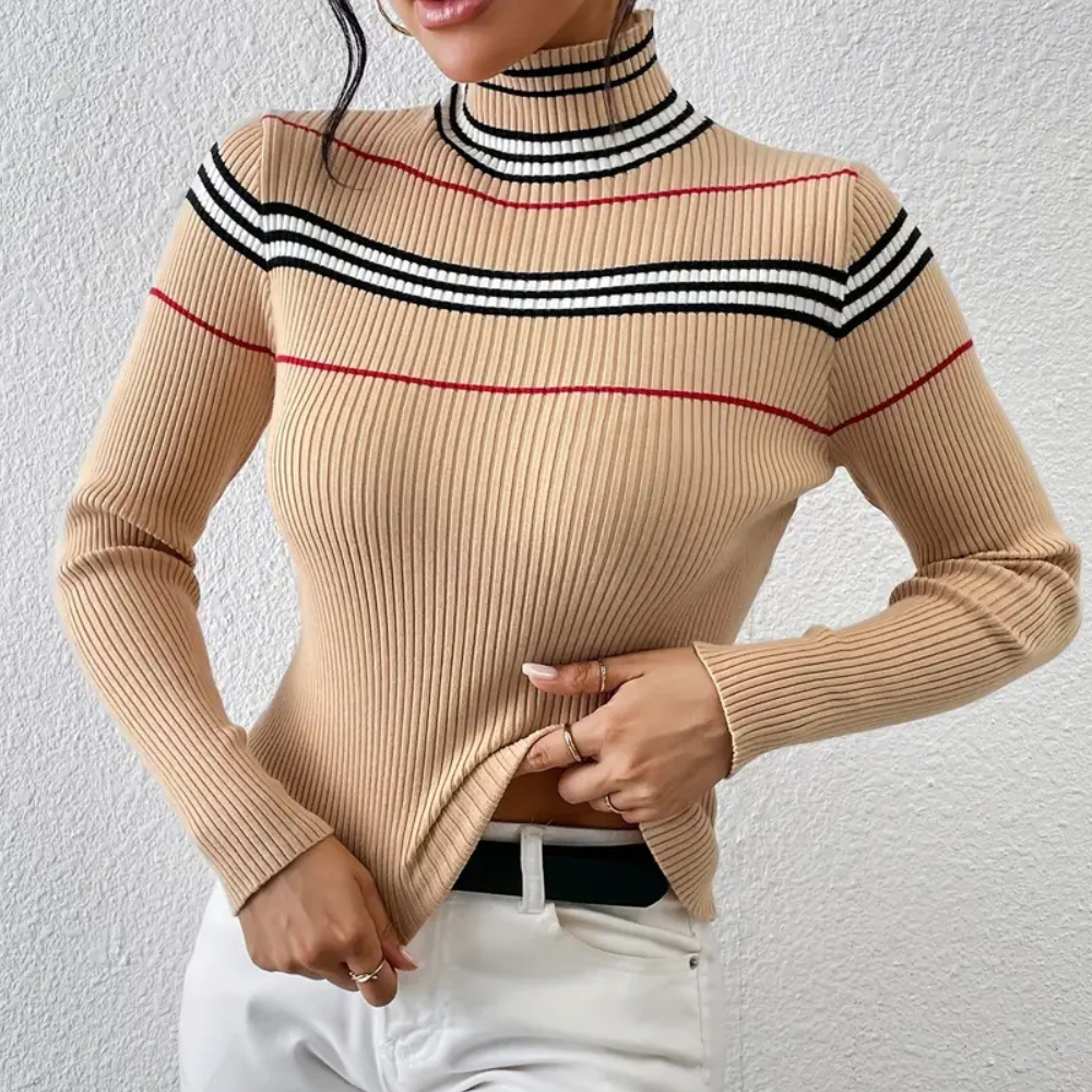 Damen Rollkragenpullover Slim Fit